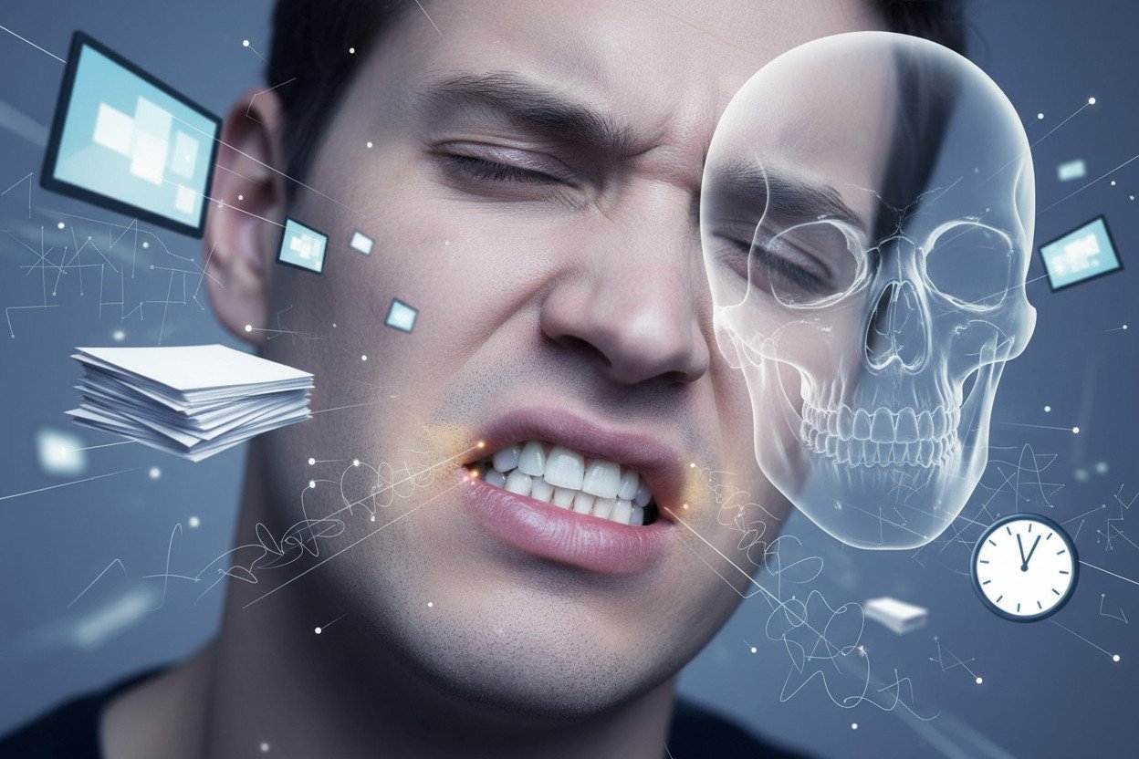 Bruksizm i parafunkcje — skąd bierze się potrzeba szyny na zęby